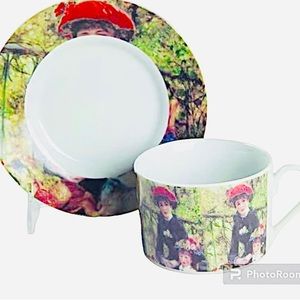 Renoir by SAKURA Porcelain Cup Mug Saucer Set Renoir Painting 2 Sisters